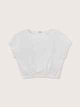 Jadea 4927 maglia in misto lino effetto blusa naturale 
