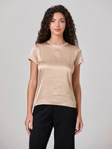 Jadea 4929 maglia effetto seta e retro in cotone crema
