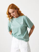 T-shirt oversize con scritte