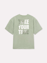 T-shirt oversize con scritte