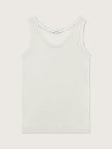 Jadea 4932 canotta a costine in lurex a girocollo bianco
