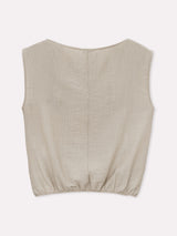 Jadea 4935 maglia scollo a barca in viscosa blusa beige 
