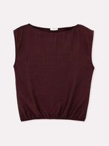 Jadea 4935 maglia scollo a barca in viscosa blusa rosso india 
