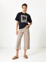 Jadea 4943 pantalone capri linea svasata beige