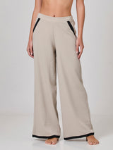 Jadea 4944 pantalone in viscosa con dettagli a contrasto corda