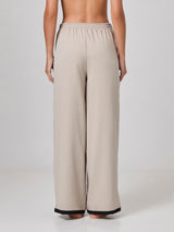 Jadea 4944 pantalone in viscosa con dettagli a contrasto corda