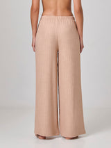 Jadea 4948 pantalone ampio a righe crema
