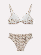 Jadea 4951 coordinato triangolo e slip animalier latte
