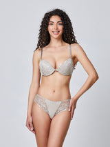Jadea 4958 coordinato push up e slip con pizzo crema