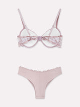 Jadea 4958 coordinato push up e slip con pizzo fard