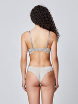 Coordinato balconcino e brasiliana con pizzo floreale serie Divina