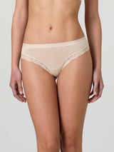 Modal cotton thong with band and lace