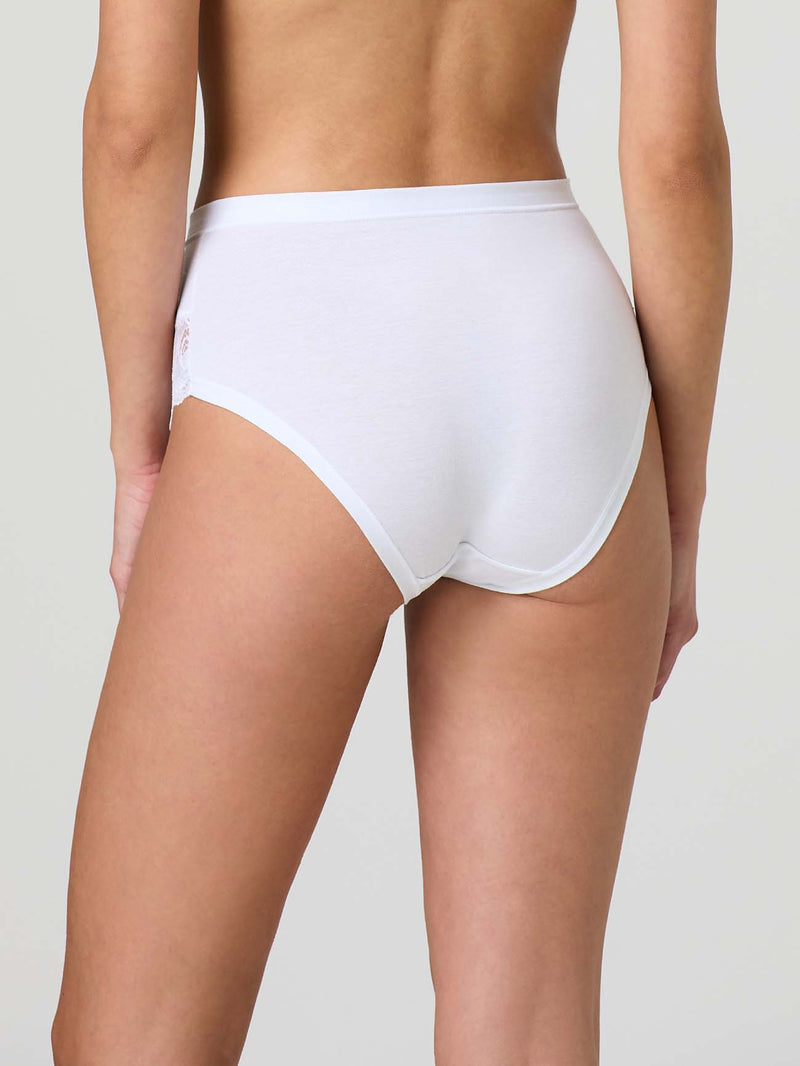 Cotton modal midi with band and lace front