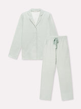 Jadea 5230 pigiama lungo cotone jersey fantasia vichy salvia serie Fortuna 
