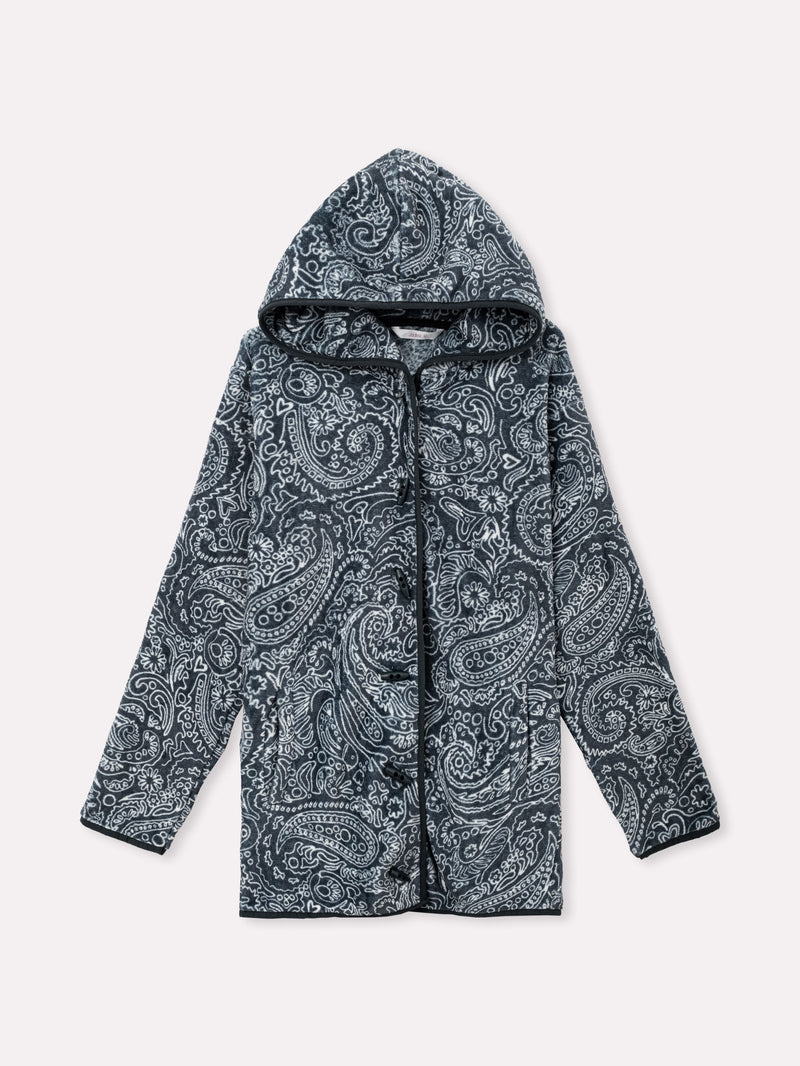 Jadea 5243 pigiama lungo Coral Fleece a fantasia colore piombo serie Vittoria 
