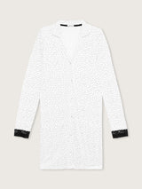 Jadea 5258 camicia da notte in jersey modal e pizzo panna pois serie Venere 
