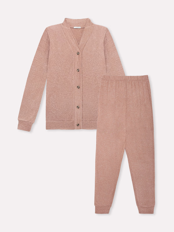 Jadea 5259 pigiama lungo in viscosa rame melange serie Plutone
