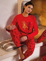 Jadea 5270 pigiama lungo in cotone jersey fantasia natale serie Christmas 
