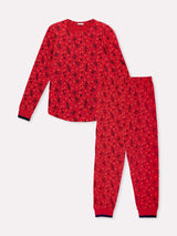 Jadea 5271 pigiama lungo in cotone jersey fantasia natale serie Christmas 
