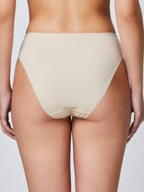 Slip in cotone modal e pizzo frontale cipria