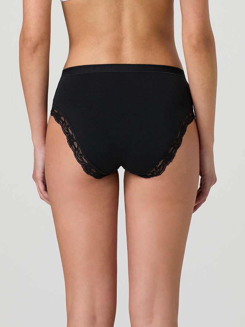 Modal cotton midi with band and lace