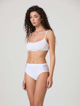 Modal cotton midi with band and side lace