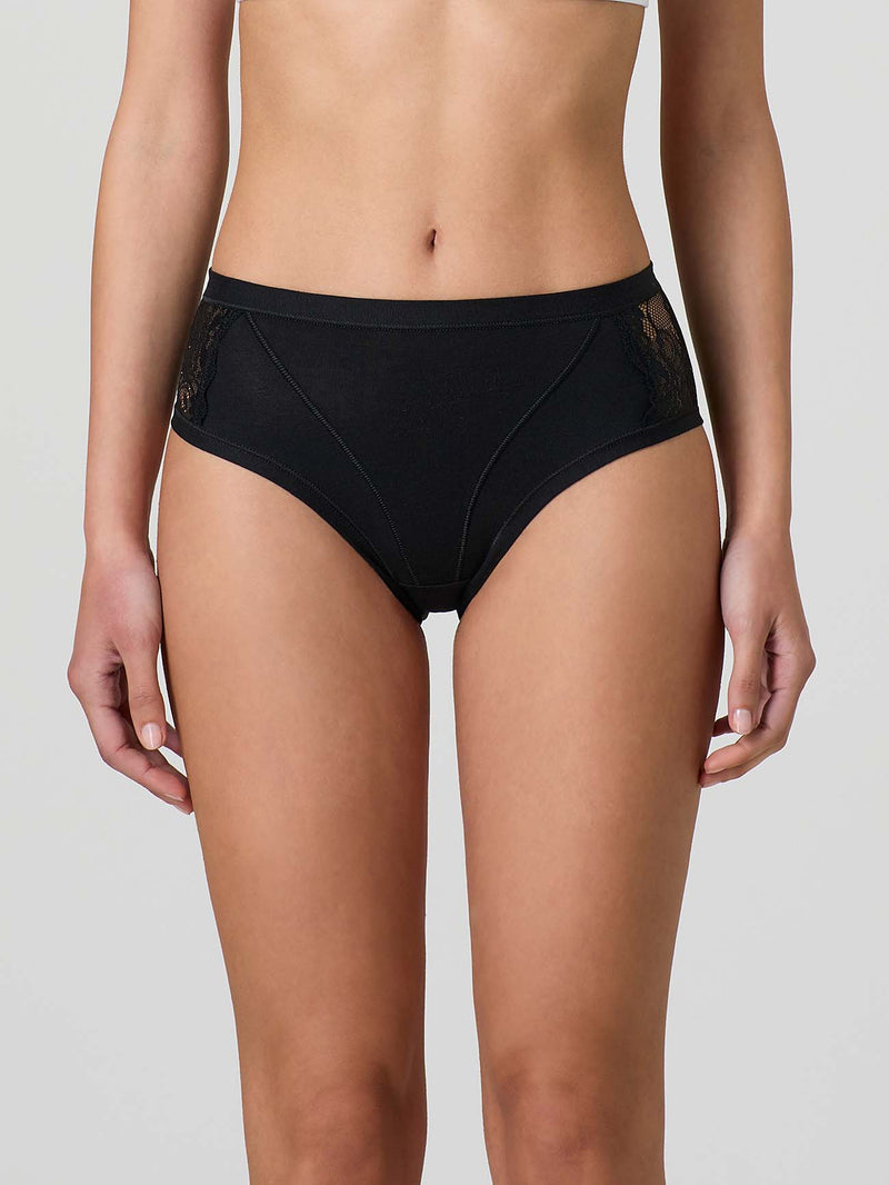 Modal cotton midi with band and side lace
