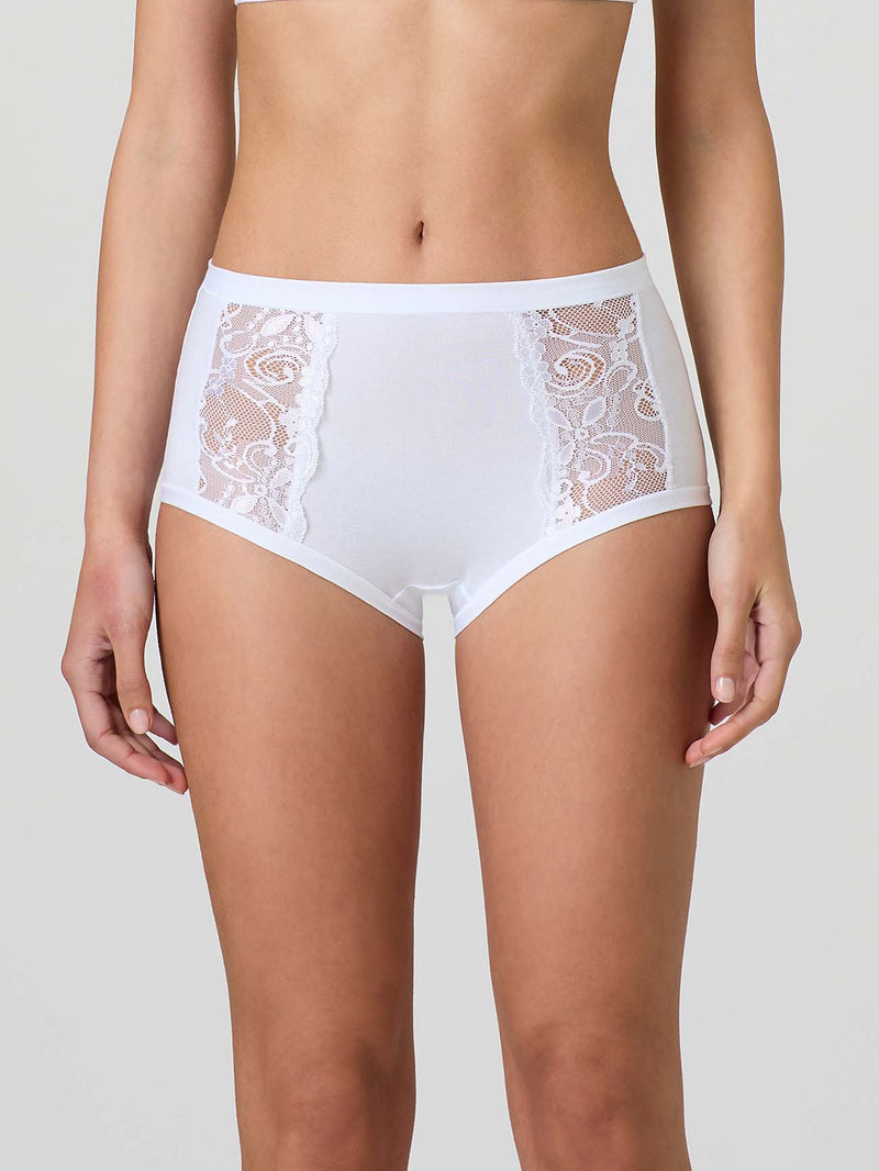 Modal cotton culotte with band and front lace