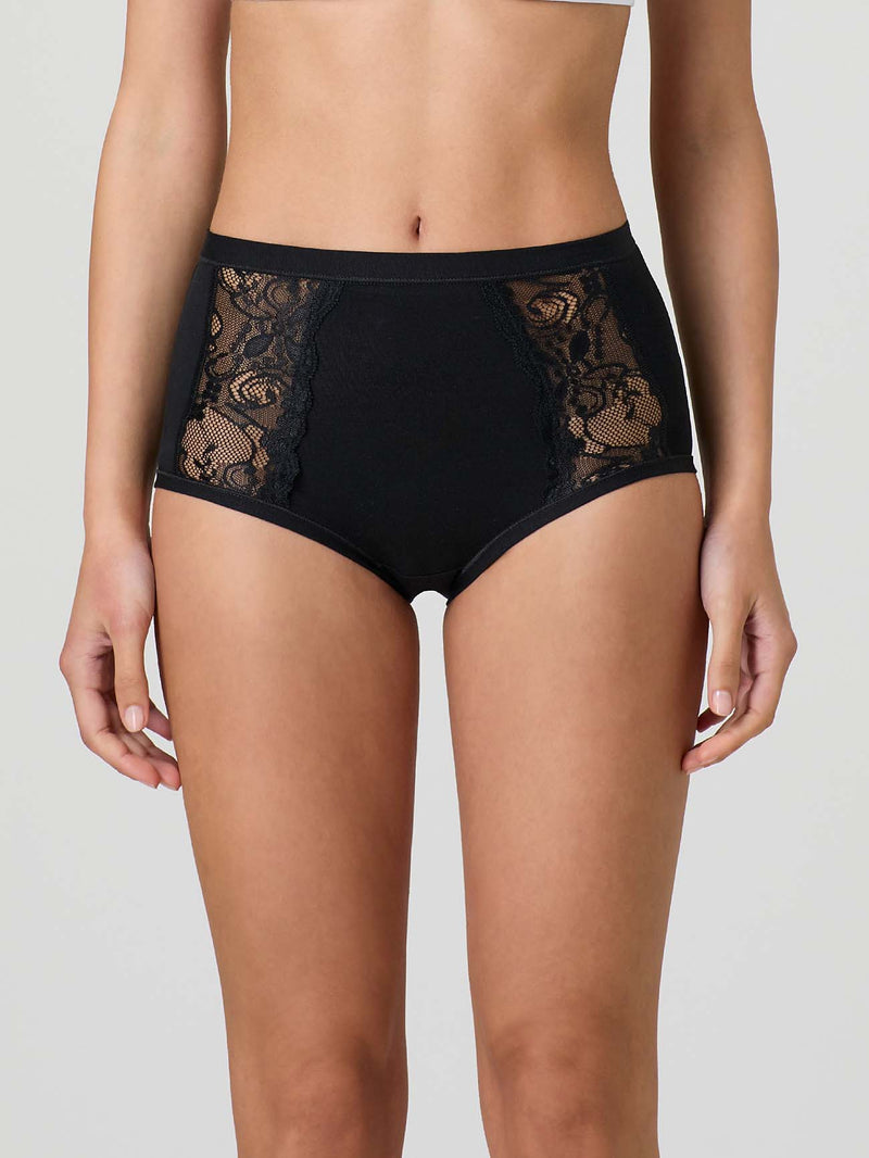 Modal cotton culotte with band and front lace