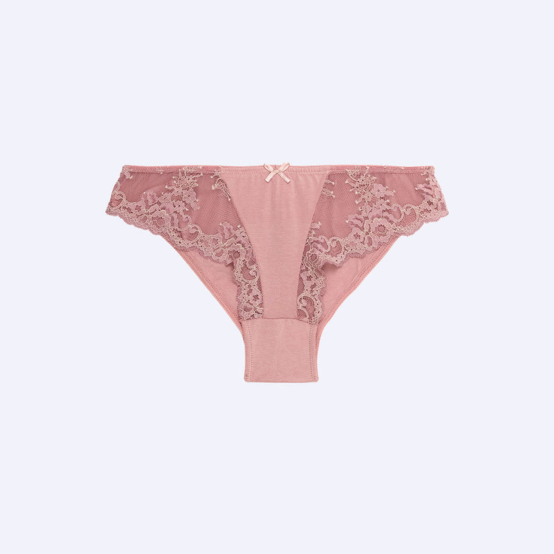 Jadea 6440 slip rosa con pizzo e dettagli ricamati valzer