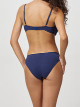 Jadea 6444 slip blu con ricami bicolore a foglie tango 