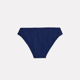 Jadea 6444 slip blu con ricami bicolore a foglie tango 