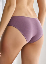 Jadea 6444 slip lavanda con ricami bicolore a foglie tango 