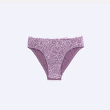 Jadea 6444 slip lavanda con ricami bicolore a foglie tango 