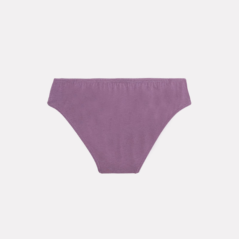 Jadea 6444 slip lavanda con ricami bicolore a foglie tango 