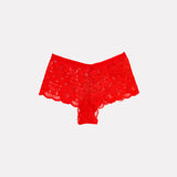 Jadea 6456 short intimo rosso in elegante pizzo flamenco