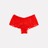 Jadea 6456 short intimo rosso in elegante pizzo flamenco