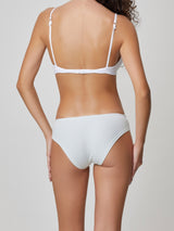 Jadea 6486 slip in cotone micro costine e pizzo colore lattementa serie Ecate