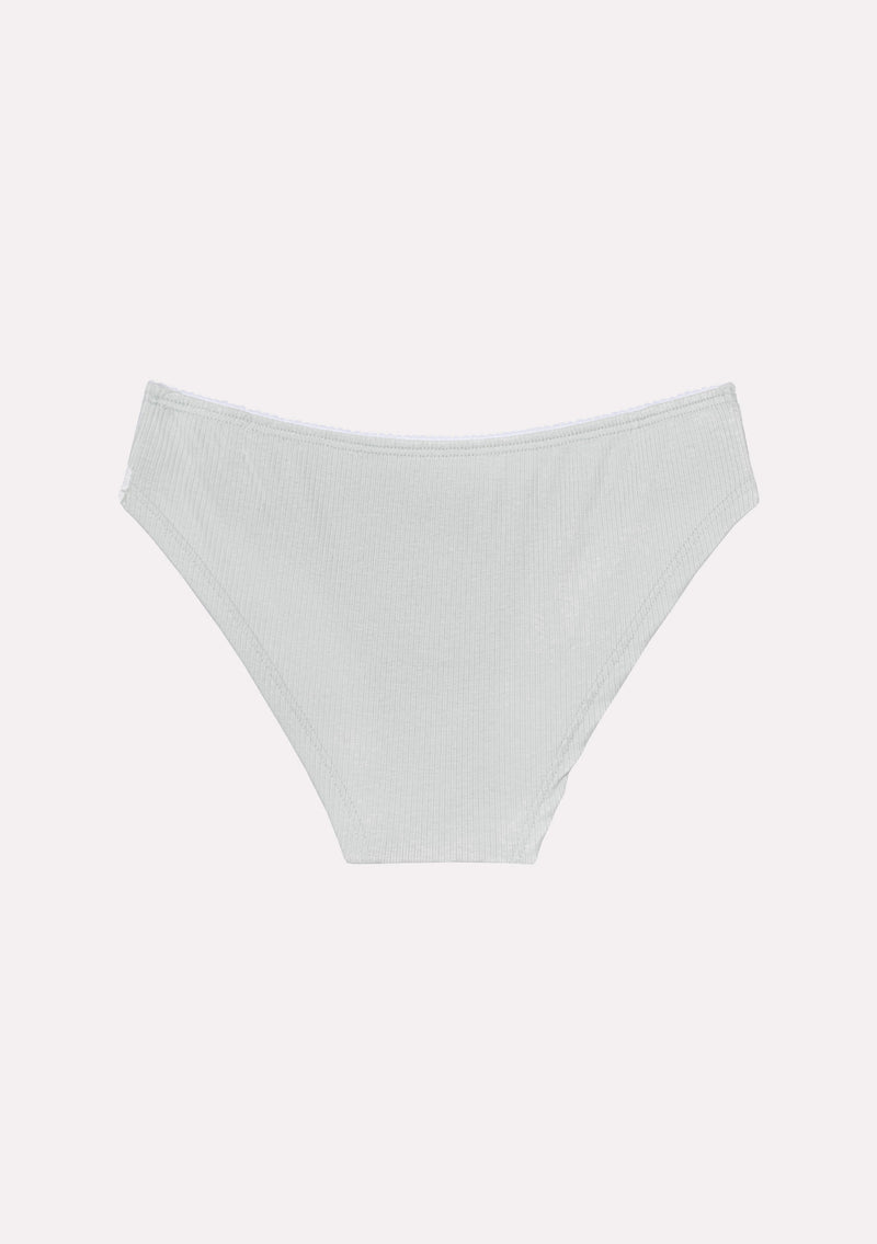 Jadea 6486 slip in cotone micro costine e pizzo colore lattementa serie Ecate