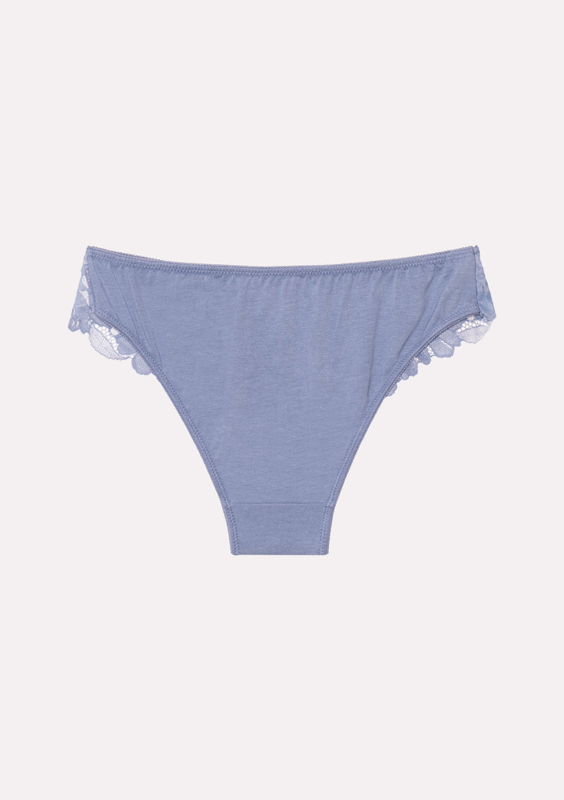 Jadea 6517 slip in cotone e pizzo trasparente colore infinity serie Andromeda 