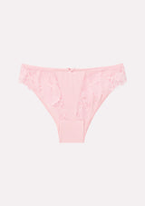 Jadea 6517 slip in cotone e pizzo trasparente colore rosa serie Andromeda 