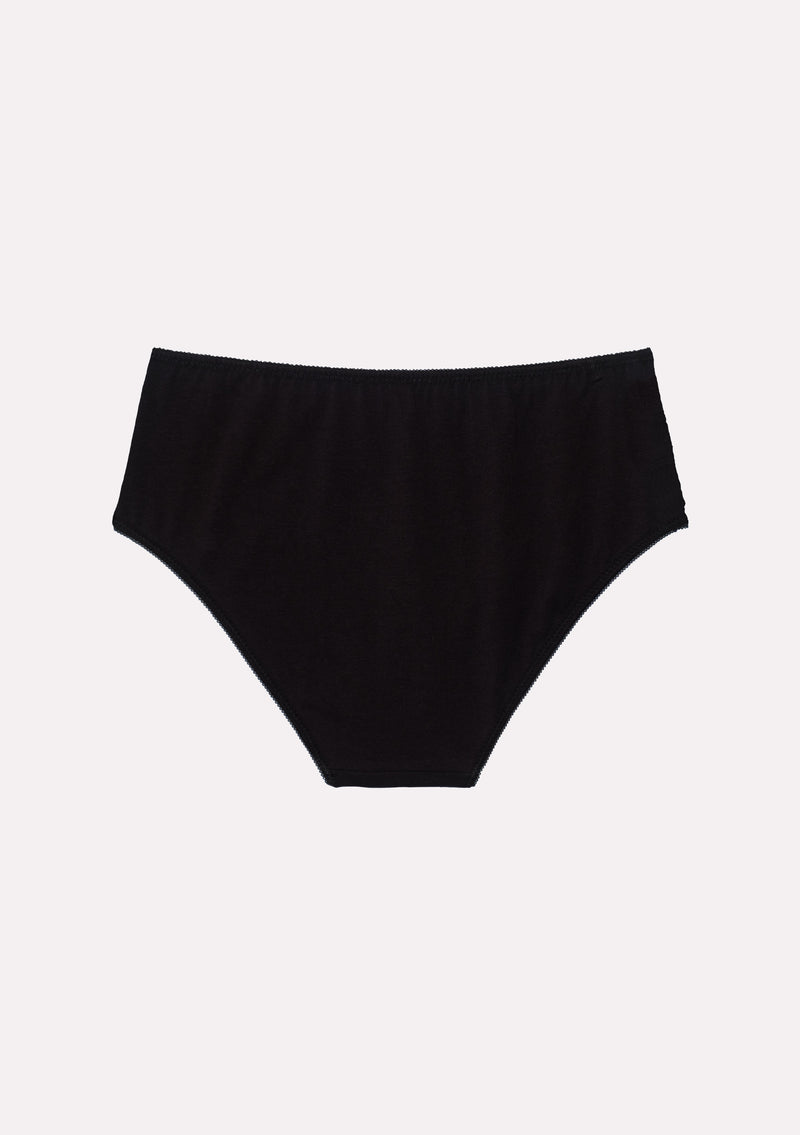 Jadea 6524 slip midi in cotone e pizzo colore nero serie Venere