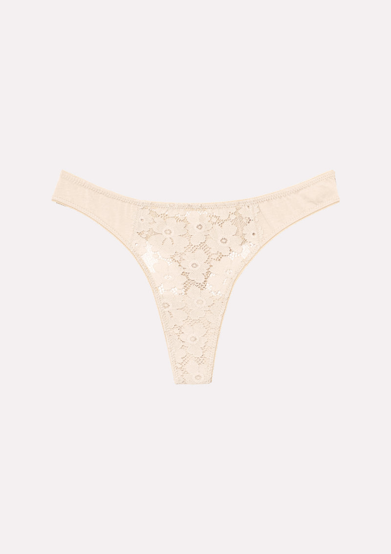 Jadea 6527 perizoma in cotone e pizzo colore avena serie Medea 
