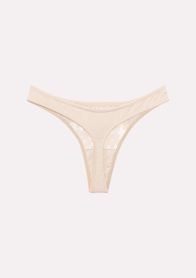 Jadea 6527 perizoma in cotone e pizzo colore avena serie Medea 
