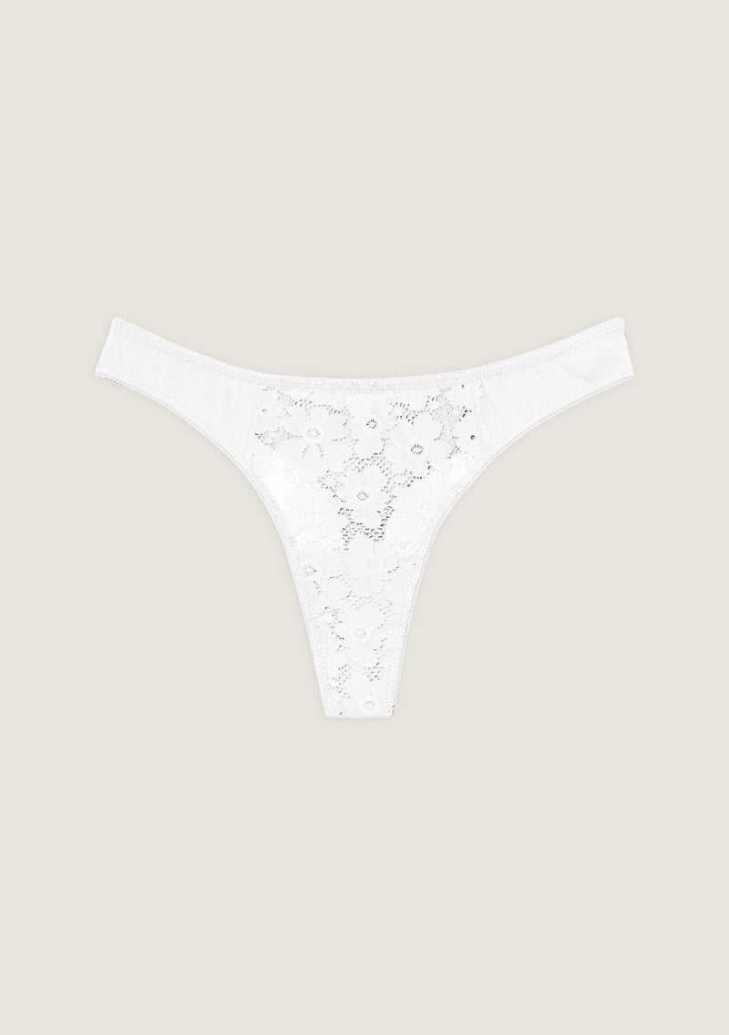 Jadea 6527 perizoma in cotone e pizzo colore bianco serie Medea 