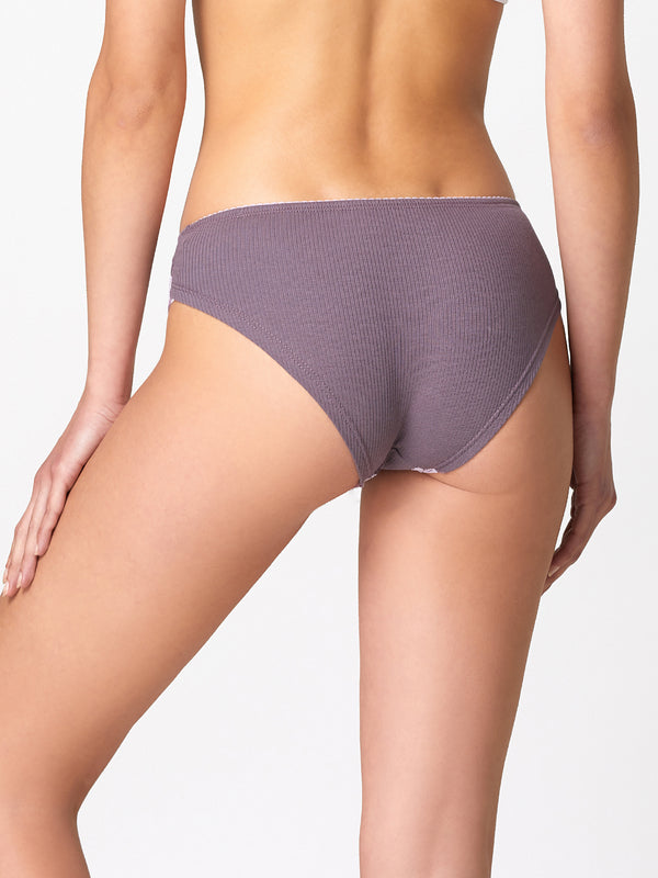 Jadea 6530 slip donna in cotone a costine con pizzo crepuscolo serie nebula