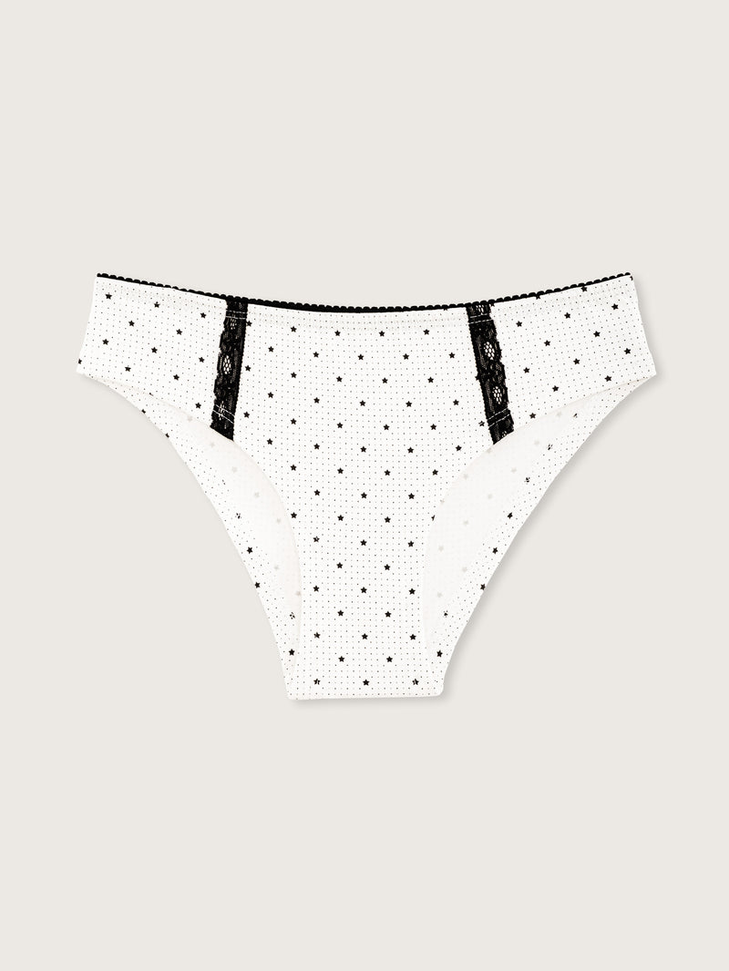 Jadea 6534 slip donna in cotone elasticizzato a fantasia seta serie luna