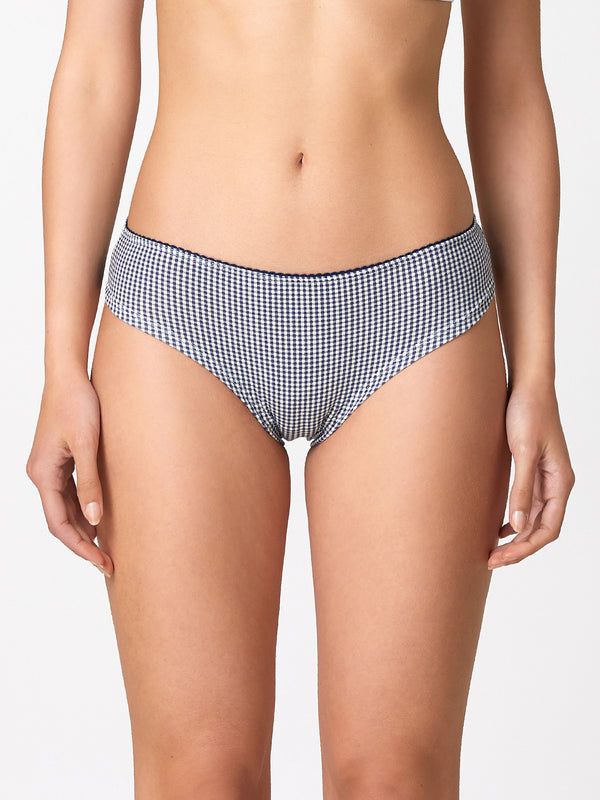 Jadea 6536 slip donna cotone elasticizzato fantasia vichi blu serie vega