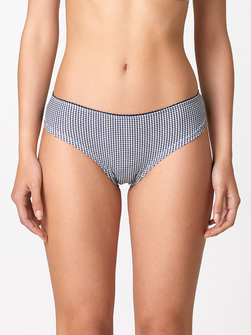 Jadea 6536 slip donna cotone elasticizzato fantasia vichi blu serie vega