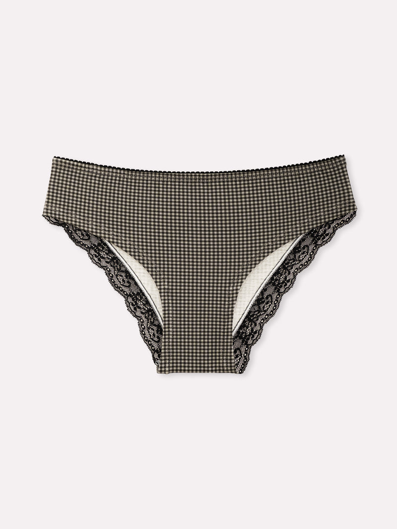 Jadea 6536 slip donna cotone elasticizzato fantasia vichi nero serie vega